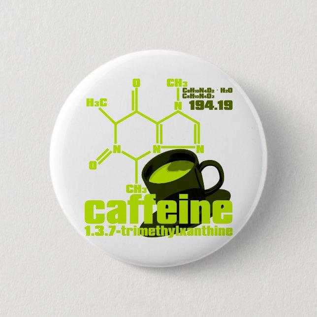 Caffeine 2 Inch Round Button (Front)