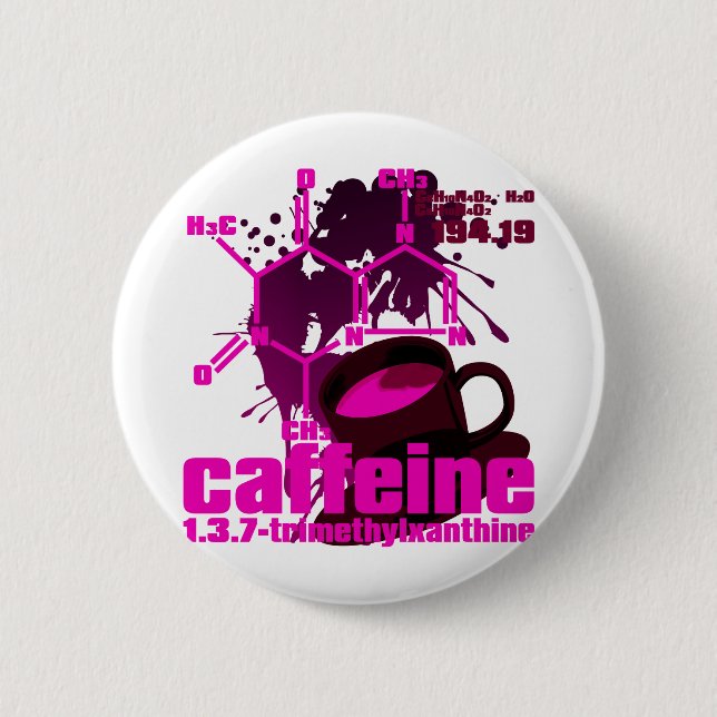 Caffeine 2 Inch Round Button (Front)