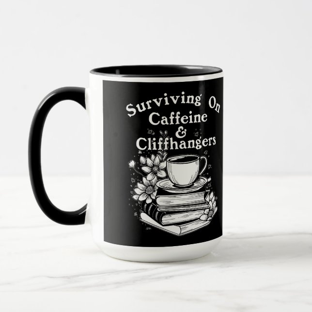 Caffeine And Cliffhangers Mug (Left)