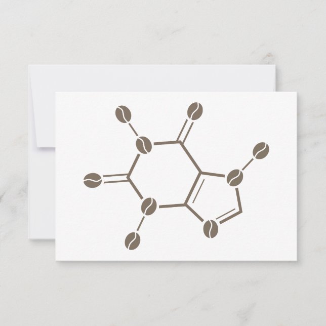 caffeine beans molecule invitation (Front)