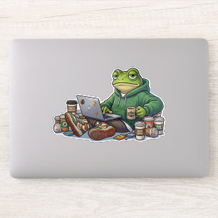 Caffeine Chaos Exhausted Frog Meme