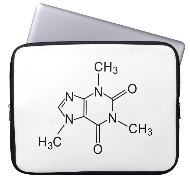 caffeine chemical formula coffee chemistry element laptop sleeve (Front)