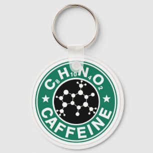 Caffeine Chemistry Keychain