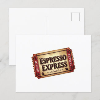 Caffeine Chronicles: Retro Coffee Vibes Postcard