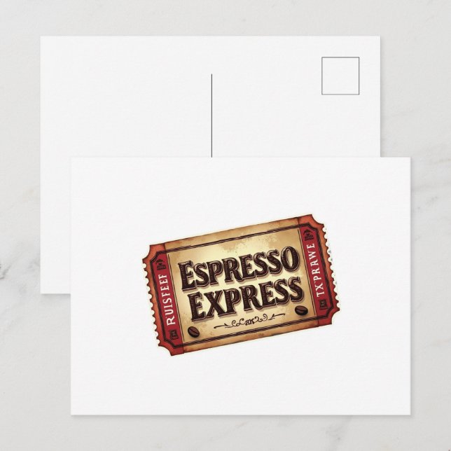 Caffeine Chronicles: Retro Coffee Vibes Postcard (Front/Back)