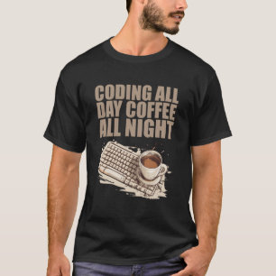 Caffeine Coder Software Developer Engineer Coffee T-Shirt