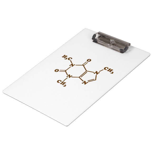 Caffeine Coffee Molecular Chemical Formula Clipboard (Angled)