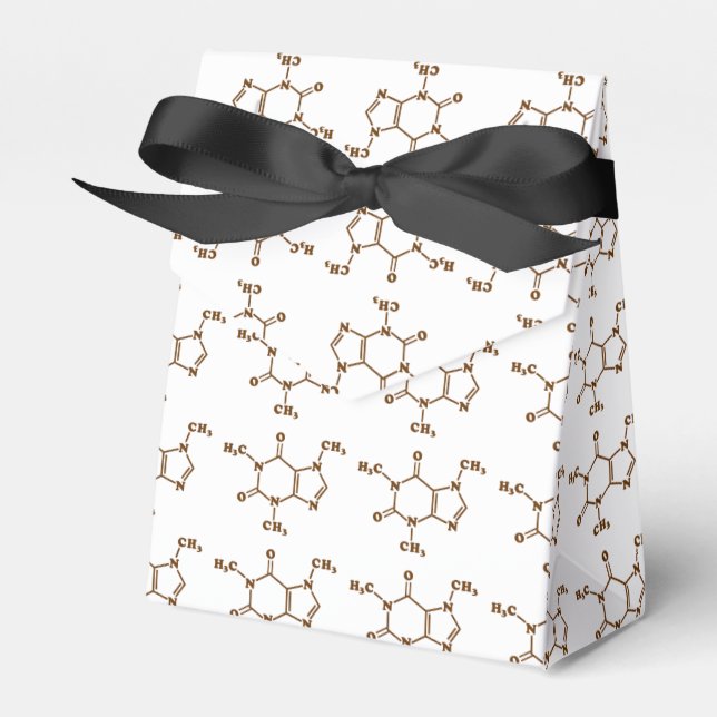 Caffeine Coffee Molecular Chemical Formula Favor Box (Front Side)
