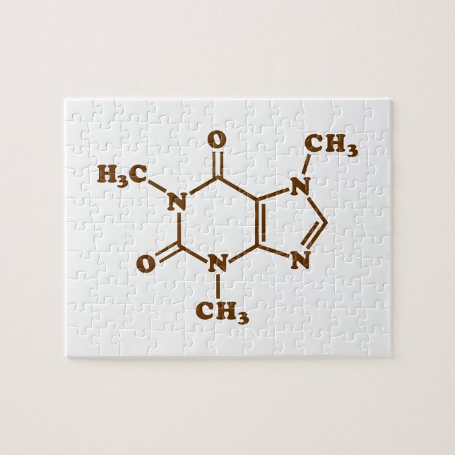 Caffeine Coffee Molecular Chemical Formula Jigsaw Puzzle (Horizontal)