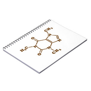 Caffeine Coffee Molecular Chemical Formula Notebook