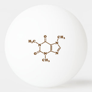Caffeine Coffee Molecular Chemical Formula Ping Pong Ball