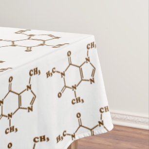 Caffeine Coffee Molecular Chemical Formula Tablecloth