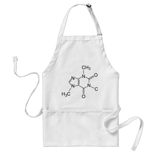 Caffeine Coffee Molecule Chemical Diagram Standard Apron (Front)
