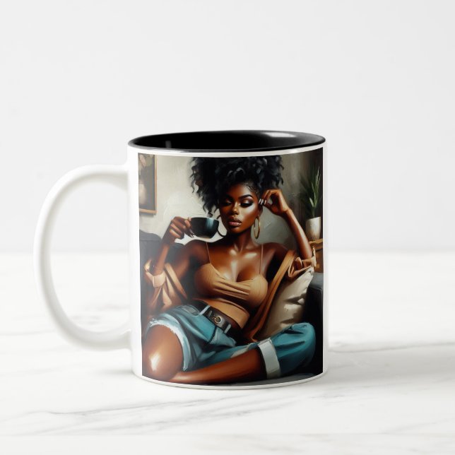 "Caffeine & Confidence" Mug (Left)