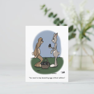 Caffeine Easter Holiday Postcard