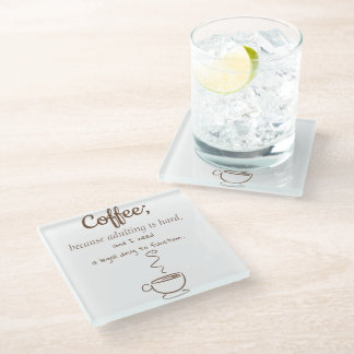 Caffeine  glass coaster