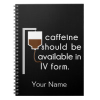 caffeine in IV, nurse humour