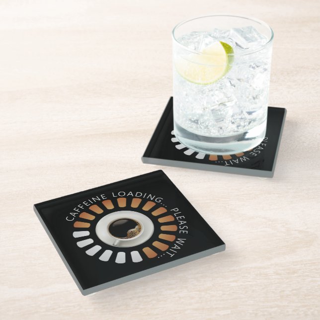 Caffeine loading glass coaster (Angled)