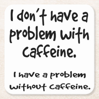 Caffeine Lover Square Paper Coaster