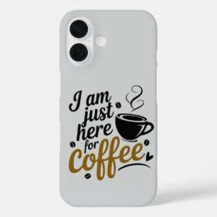 Caffeine Lovers - Edgy Typography iPhone 16 iPhone 16 Case