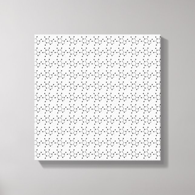 caffeine molecular beans canvas print (Front)