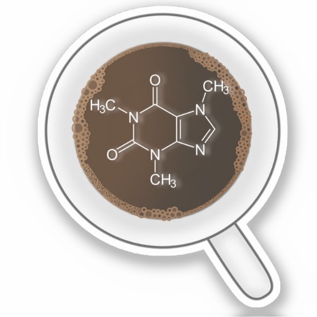 Caffeine, Molecular Formula - Drink Coffee   (Front)