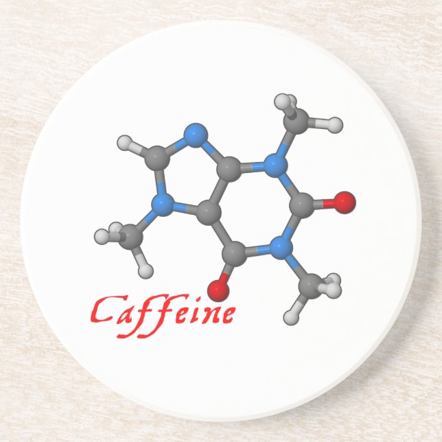 Caffeine Molecular Model Coaster (Front)