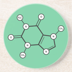 caffeine molecular structure coaster