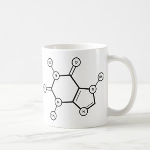 caffeine molecular structure coffee mug
