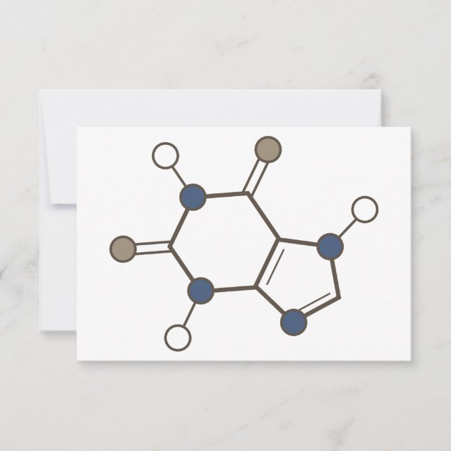 caffeine molecular structure invitation (Front)
