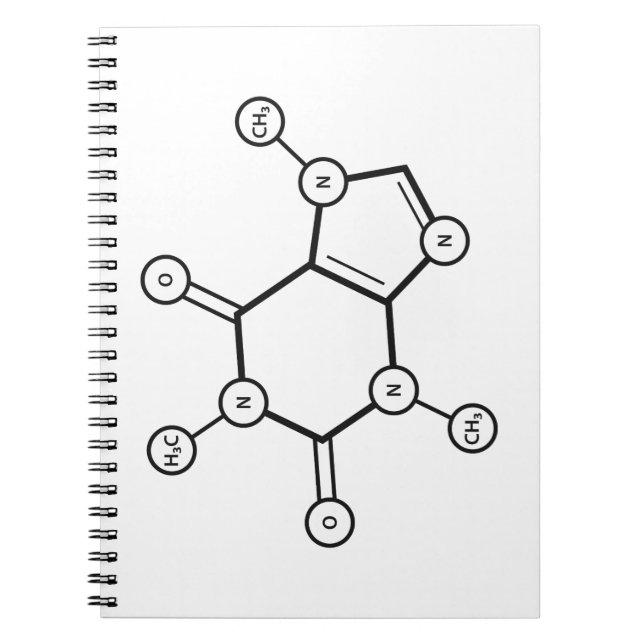 caffeine molecular structure notebook (Front)