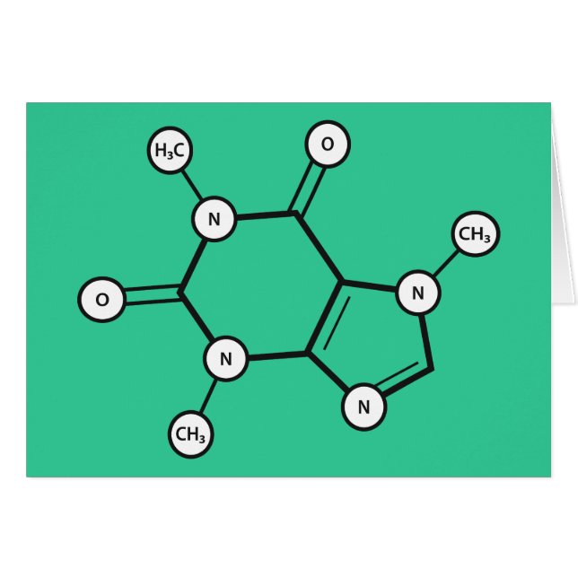 caffeine molecule (Front Horizontal)