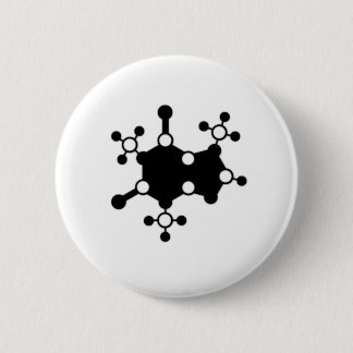 Caffeine Molecule 2 Inch Round Button
