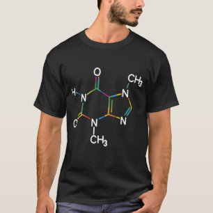 Caffeine Molecule Chemical I Love Coffee Chemistry T-Shirt