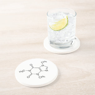 Caffeine Molecule Chemistry Coffee Atoms Coaster