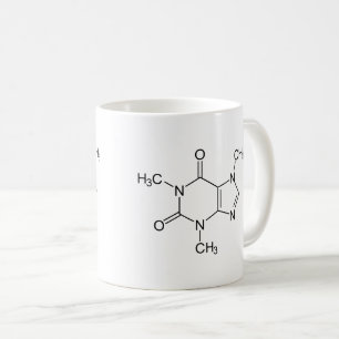 Caffeine Molecule Chemistry Coffee Atoms Coffee Mug