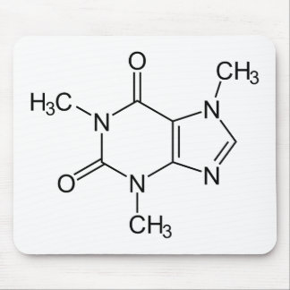 Caffeine Molecule Chemistry Coffee Atoms Mouse Pad