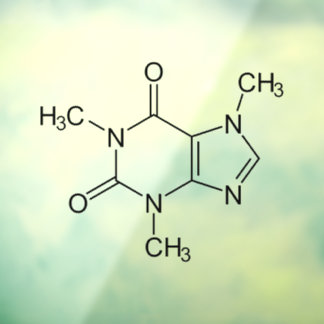 Caffeine Molecule Chemistry Coffee Atoms Window Cling