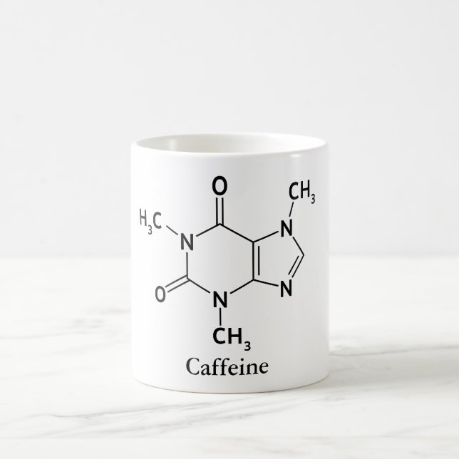 Caffeine Molecule Chemistry Coffee Lovers Coffee Mug (Center)
