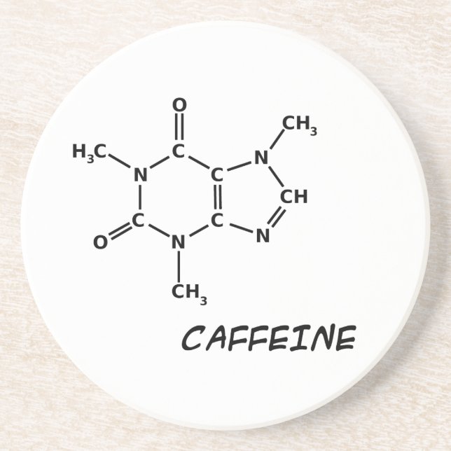 Caffeine Molecule Coaster (Front)