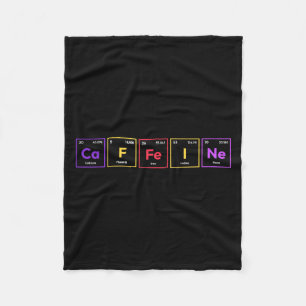 Caffeine Molecule Coffee Chemical Formula Chemistr Fleece Blanket