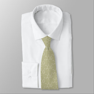 Caffeine Molecule Coffee Lovers Light Nature Green Tie