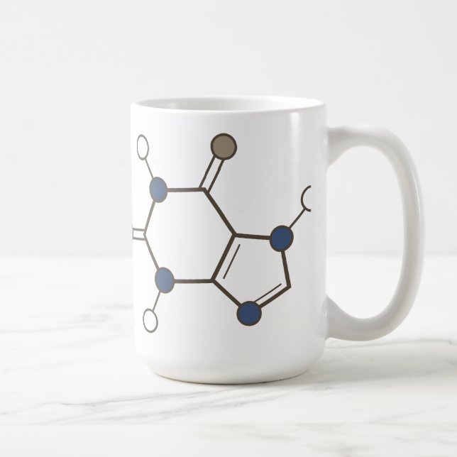 caffeine molecule coffee mug (Right)