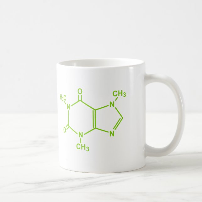 Caffeine Molecule Coffee Mug (Right)
