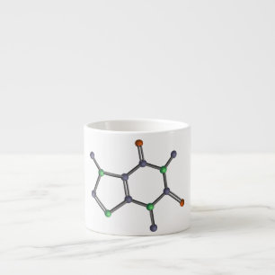Caffeine molecule espresso cup