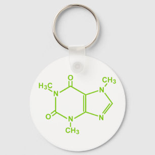 Caffeine Molecule Keychain