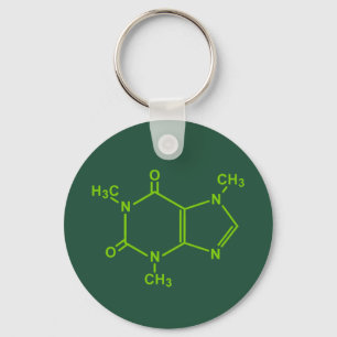 Caffeine Molecule Keychain