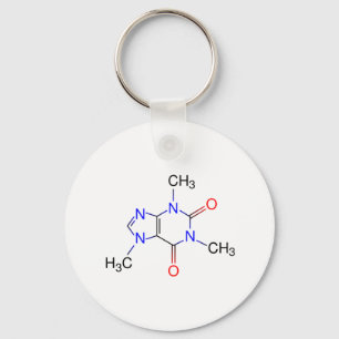 Caffeine Molecule Keychain