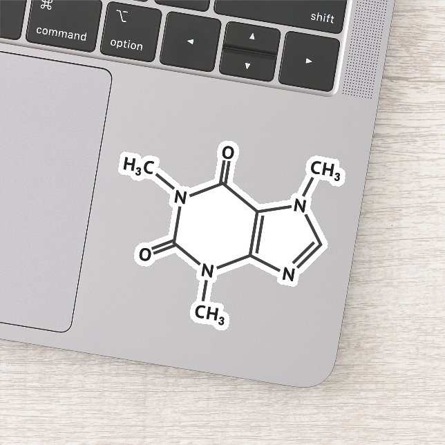 Caffeine molecule molecular structure (Detail)