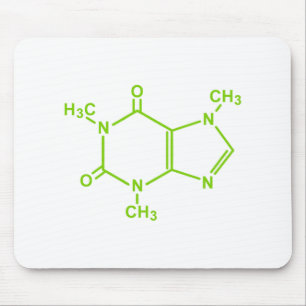 Caffeine Molecule Mouse Pad